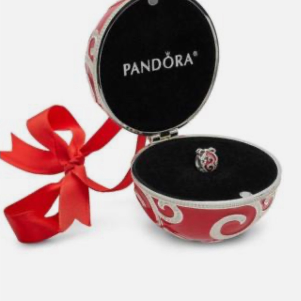 Pandora rockettes  collectible Red Christmas Ornament and charm